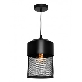 Cougar-Galahad 1lt 60W E.S. Black Mesh Shade Pendant Light-Small / Medium / Large